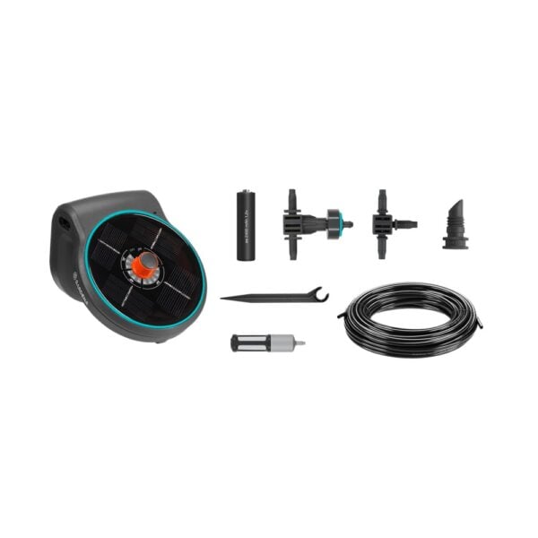 Gardena Solar-Powered Irrigation AquaBloom Set, Holiday and Balcony Watering, Gardena