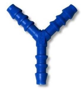 6mm Barbed Blue Y, Nutriculture, Pipe & Fittings, Pipe & Pipe Fittings
