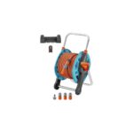 Gardena Basic Wall Hose Reel Set (25 m), Pipe & Fittings, Sprayers and Hoses for Watering, Gardena