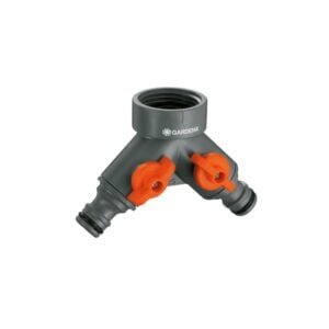 Gardena Twin Tap Connector 26.5 mm (G 3/4"), Pipe & Fittings, Connection Options for Tap, Gardena, Pipe & Pipe Fittings