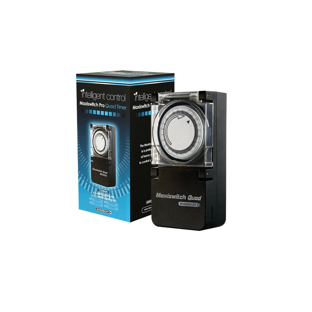 Maxibright Maxiswitch Quad Plugin Timer 13A, Maxibright, Propagation Lighting, Propagation Lighting, Lamps, Timers & Accessories, Propagation Lighting, Propagation Lighting, Timers & Contactors, Propagation Lighting Accessories